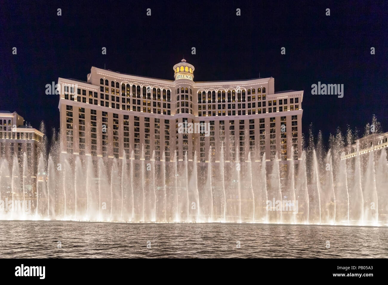 Bellagio Fountains, Las Vegas, Nevada, United States of America,Tuesday, May 29, 2018. Stock Photo