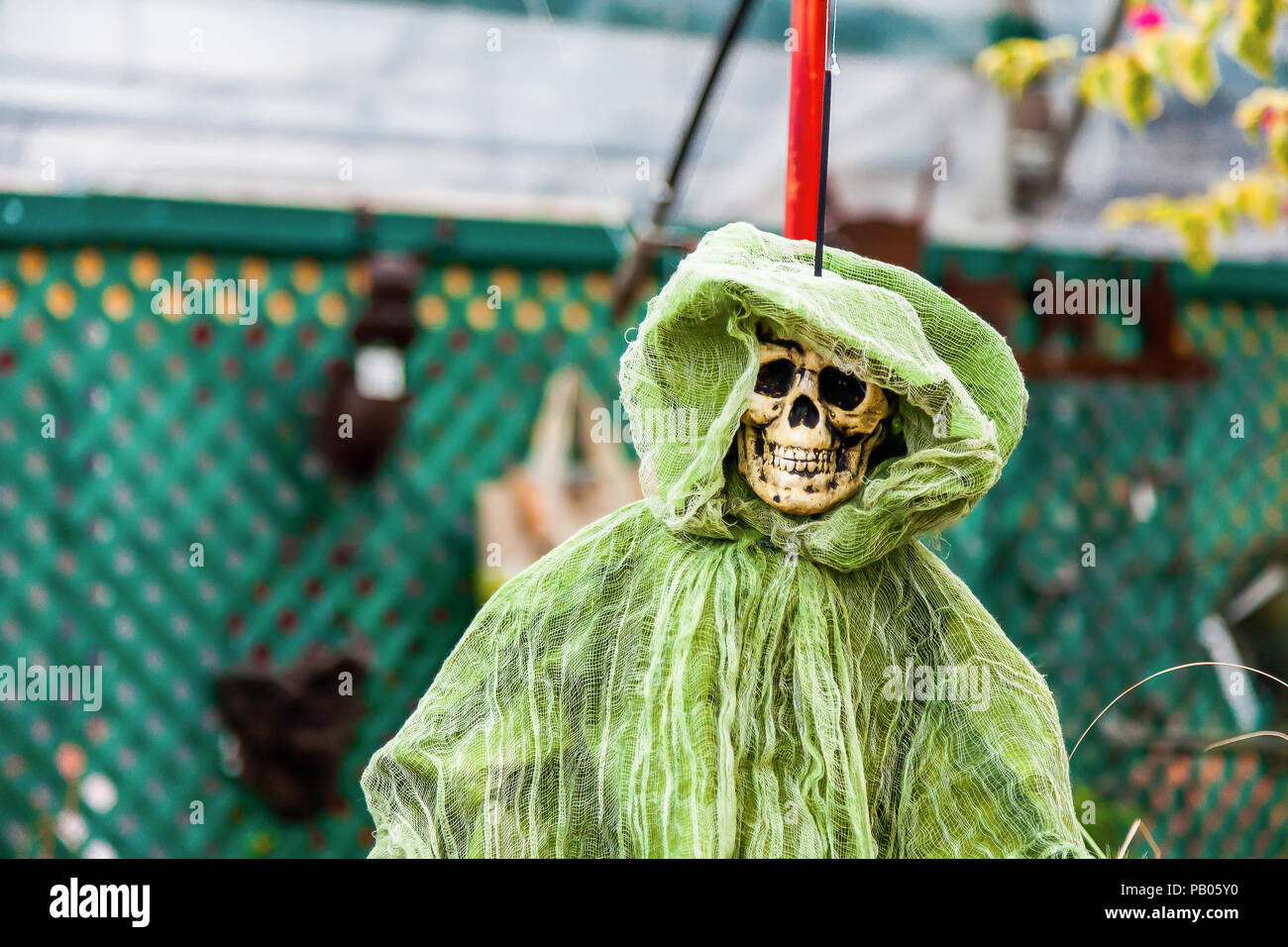 Halloween Decorations Quebec Canada La Prairie Stock Photo