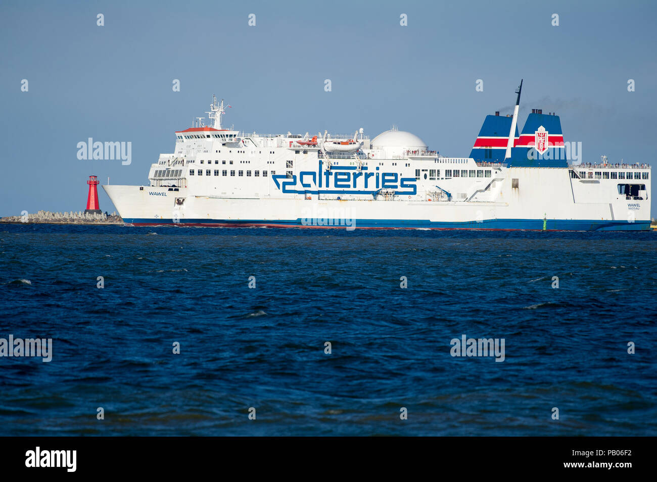 MS Wawel ferry owned by Polferries on its way to Nynashamn in Sweden in ...