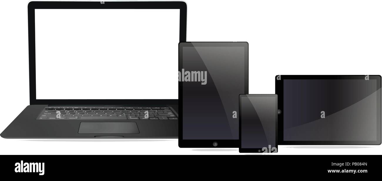 A set of compueter and tablet illustration Stock Vector Image & Art - Alamy