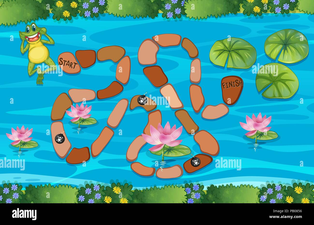 A frog maze game illustration Stock Vector Image & Art - Alamy
