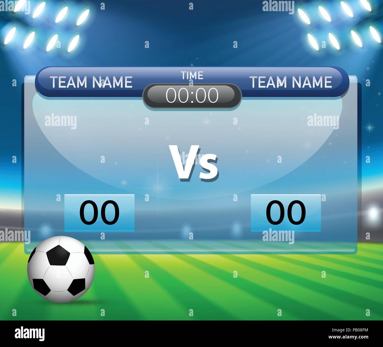 A soccer scoreboard template illustration Stock Vector Image & Art - Alamy