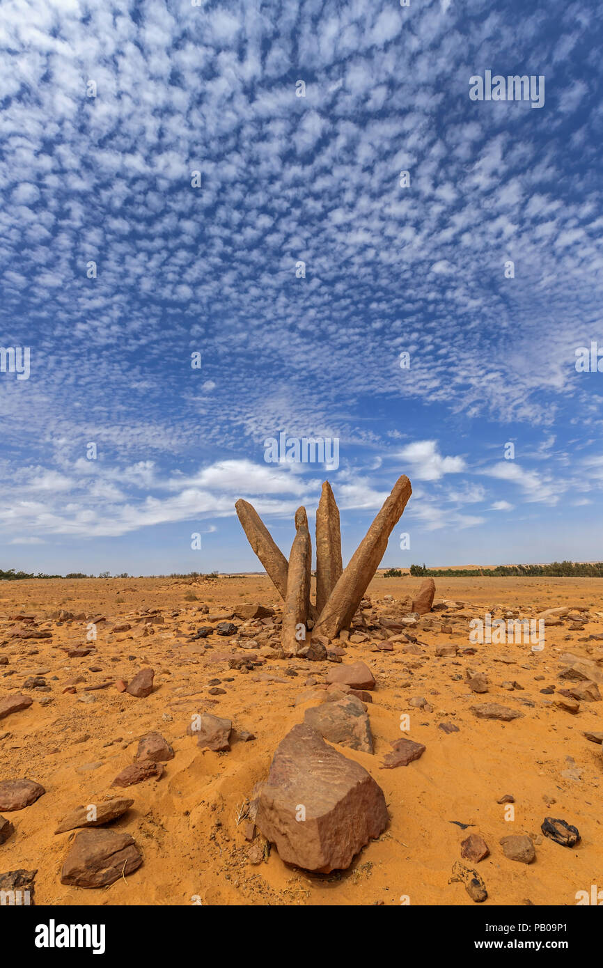 Rock formation in the desert, Saudi Arabia Stock Photo