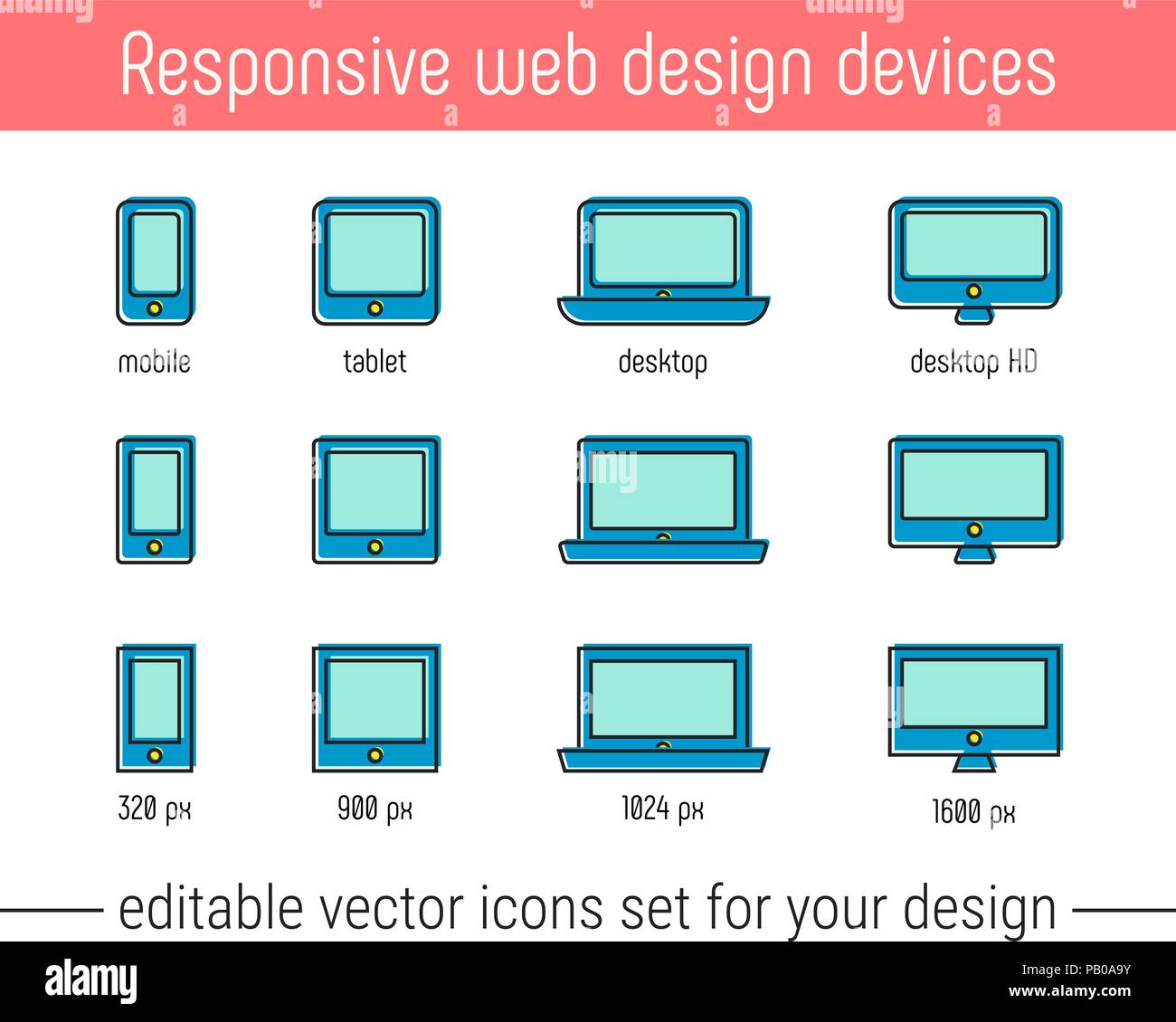 Desktop app icons Stock Vector Images - Alamy