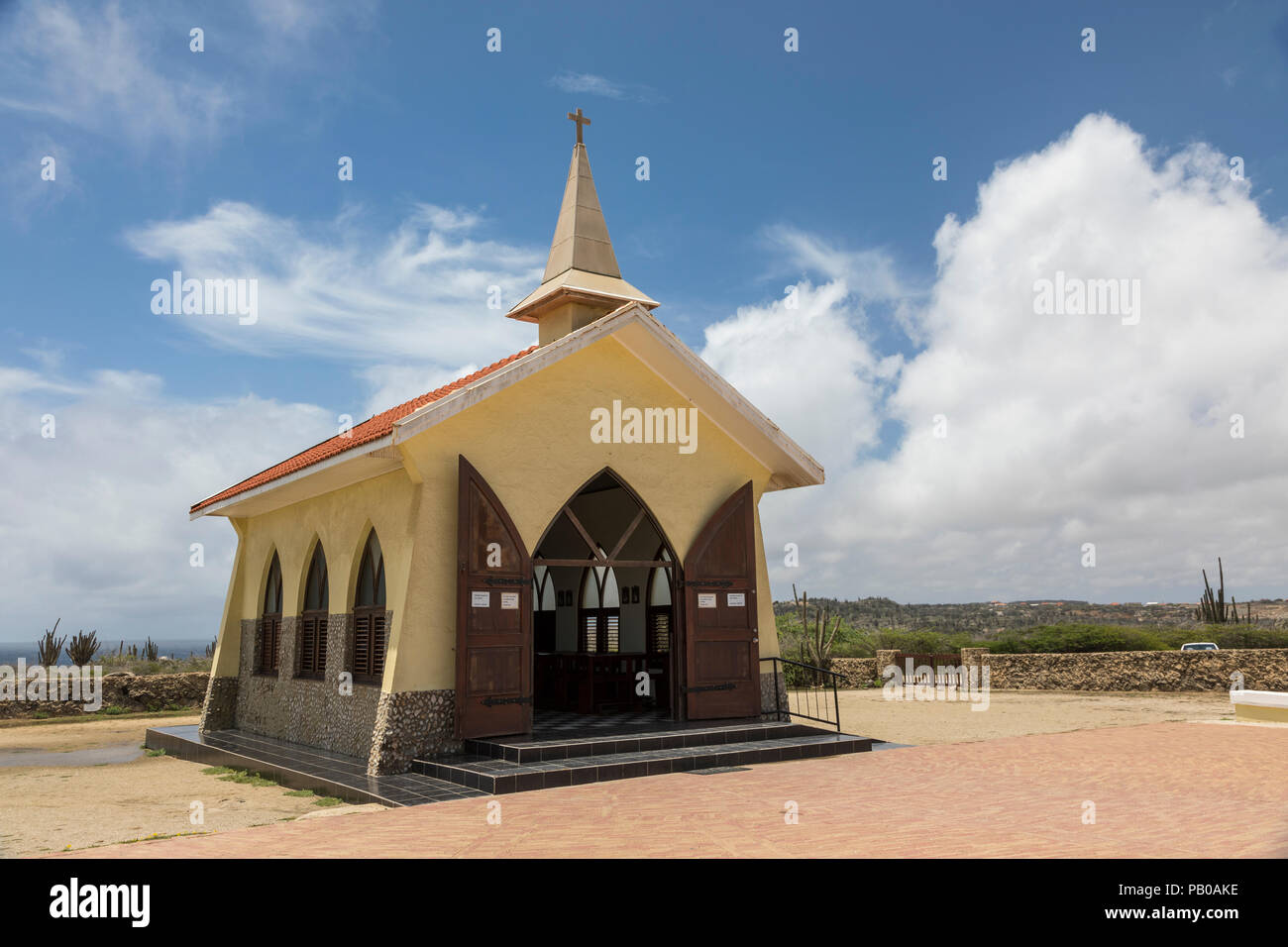 Alto Vista Chapel, Aruba, Caribbean Stock Photo Alamy