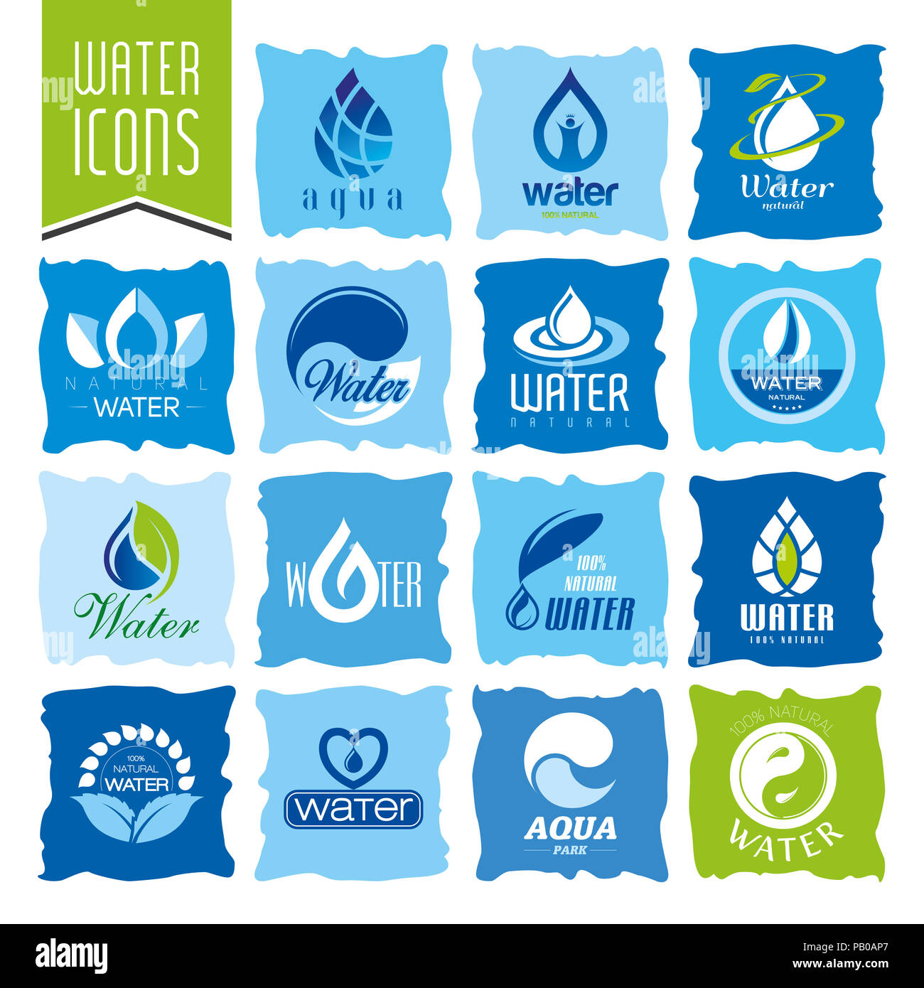 Water icon set Stock Photo - Alamy