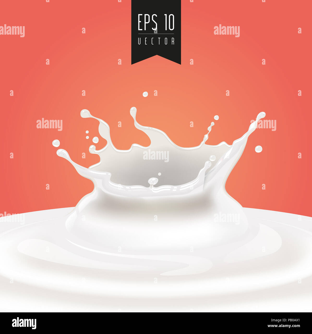 Splash of milk vector Stock Photo - Alamy