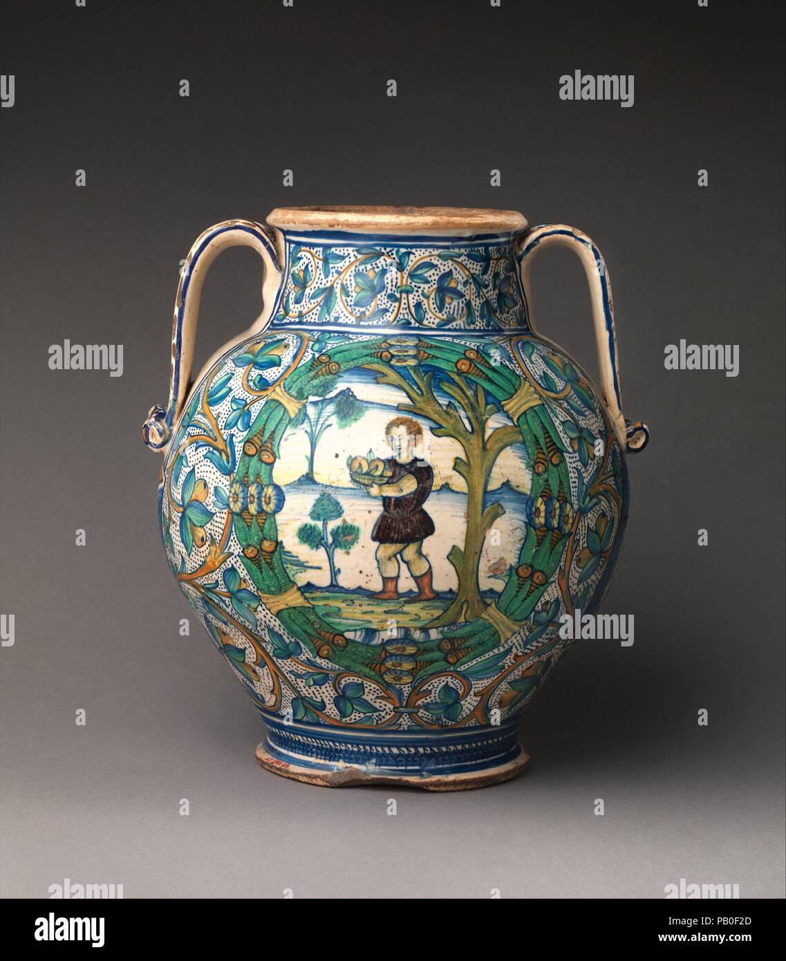 Storage or pharmacy jar. Culture: Italian, perhaps Siena