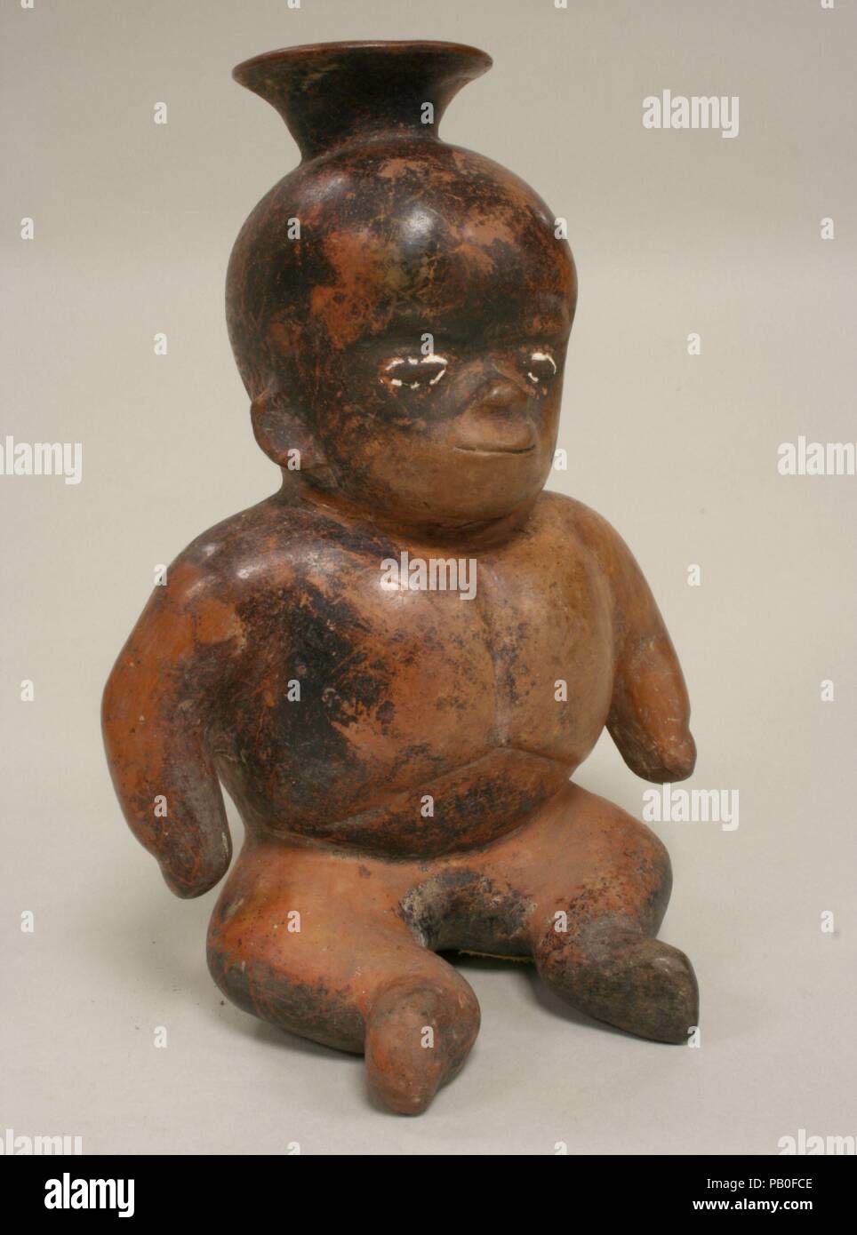 Hunchback Vessel. Culture: Colima. Dimensions: Height 11 in.. Date: 2nd century B.C.-A.D. 3rd century. Museum: Metropolitan Museum of Art, New York, USA. Stock Photo