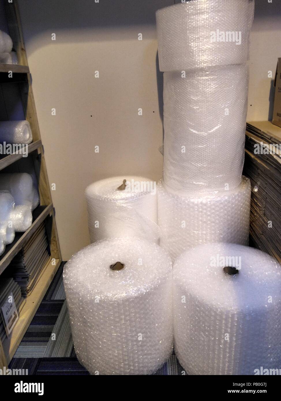 Packing material for house removal Stock Photo Alamy