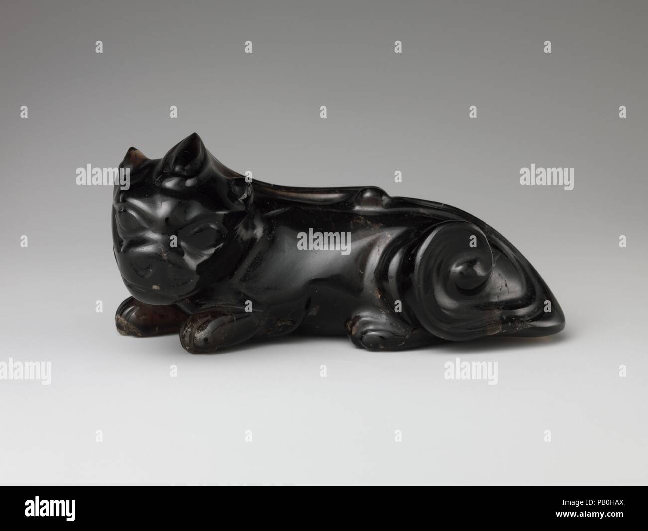 Figure of a fantastic animal. Culture: China. Dimensions: H. 4 1/2 in. (11.4 cm); W. 2 1/8 in. (5.4 cm). Museum: Metropolitan Museum of Art, New York, USA. Stock Photo
