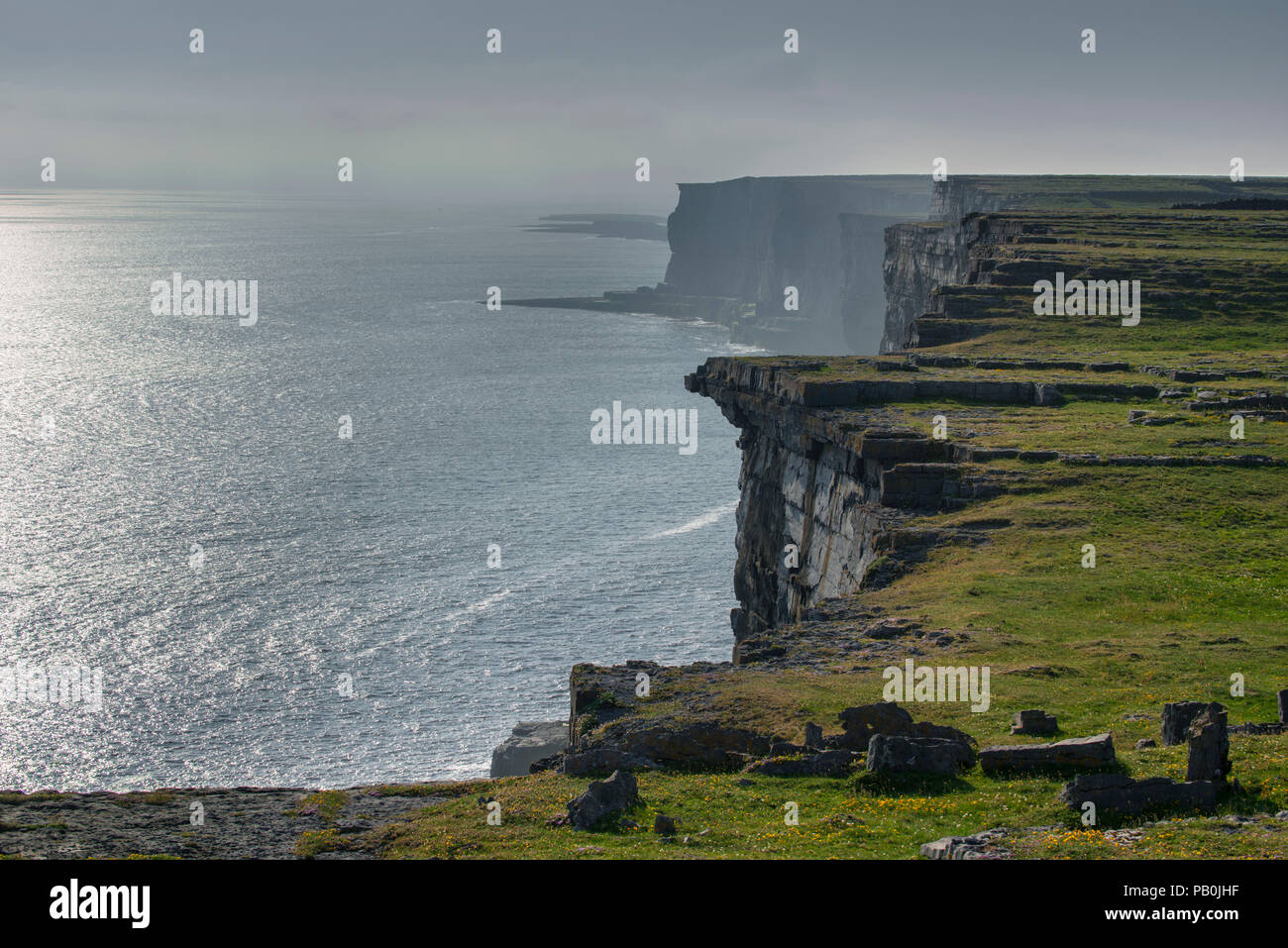 Cliff, Aran Islands, Inishmore, County Galway, Republic of Ireland Stock Photo