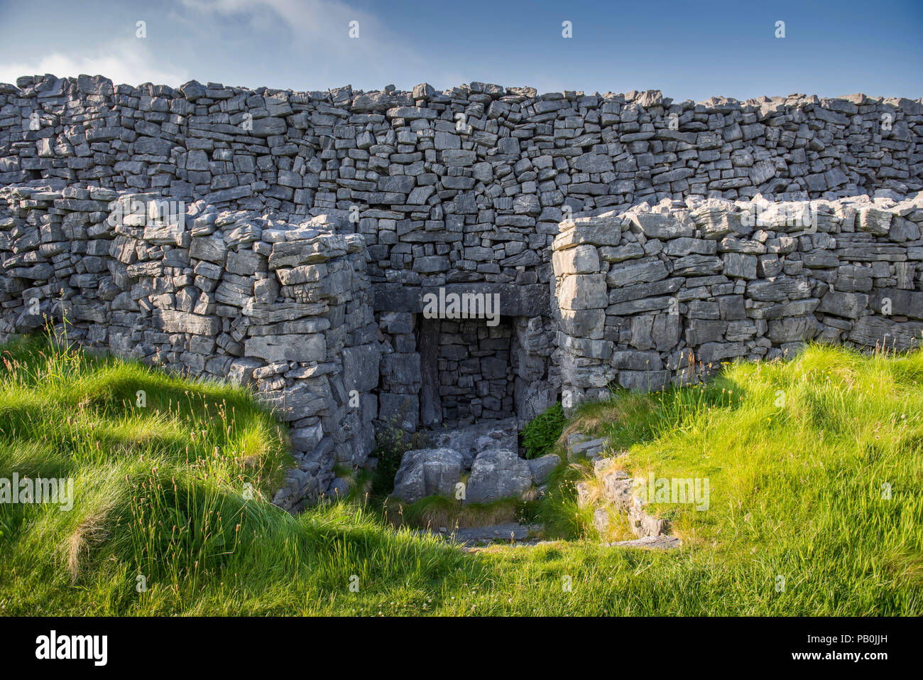 Dún Aonghasa, also Dun Aengus, Bronze Age Fort, Inishmore, Aran Islands, County Galway, Ireland Stock Photo