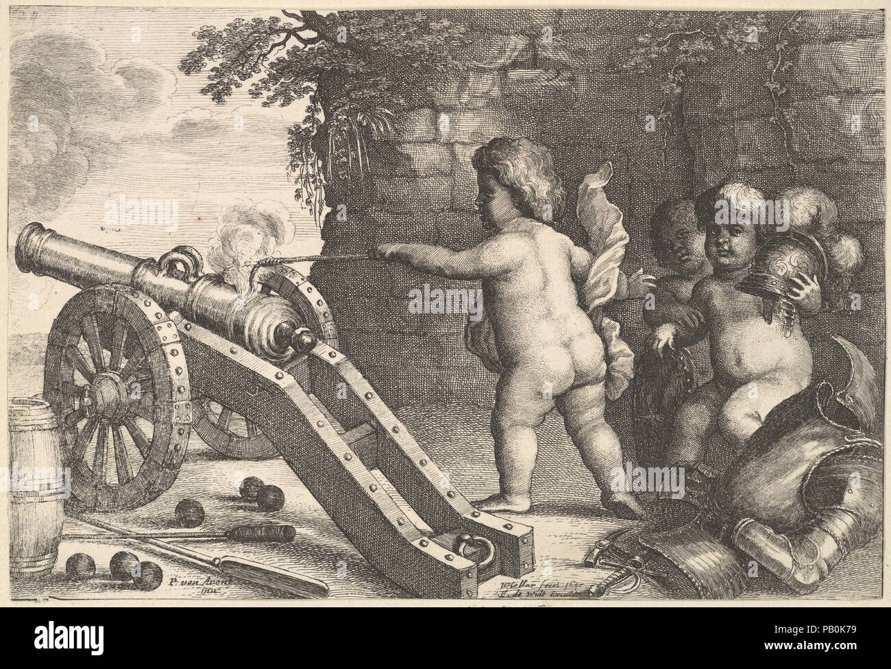 Fire (The Four Elements). Artist: After Pieter van Avont (Flemish, 1599-1652). Etcher: Wenceslaus Hollar (Bohemian, Prague 1607-1677 London). Date: 1647.