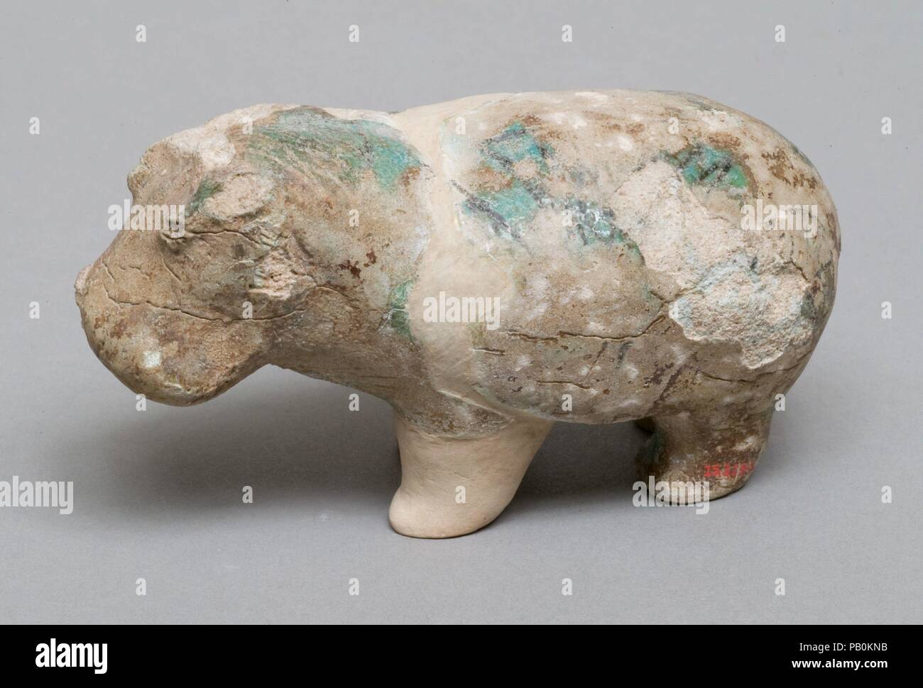 Hippopotamus figurine. Dimensions: h. 12 cm (4 3/4 in). Dynasty: Dynasty 12, late-early 13. Date: ca. 1850-1750 B.C.. Museum: Metropolitan Museum of Art, New York, USA. Stock Photo