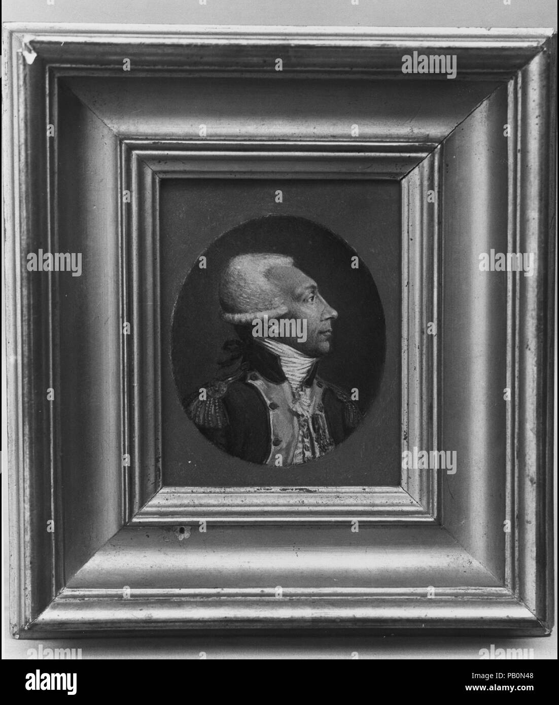 Portrait of the Marquis de Lafayette. Artist: William P. Babcock (1826-1899); After Jules Guerin (American, St. Louis, Missouri 1866-1946 Neptune City, New Jersey); After Louis Philibert Debucourt (French, Paris 1755-1832 Paris). Culture: American. Dimensions: 5 x 5 3/4 in. (12.7 x 14.6 cm). Date: 1850-80. Museum: Metropolitan Museum of Art, New York, USA. Stock Photo