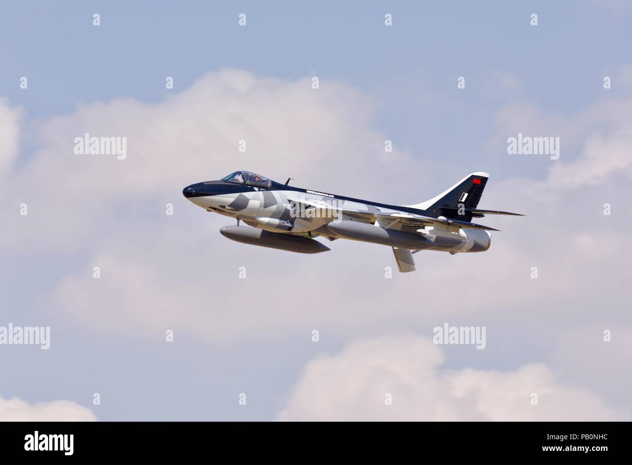 Hawker Hunter F.58 (ZZ191) operated by Hawker Hunter Aviation Ltd based at RAF Scampton Stock Photo