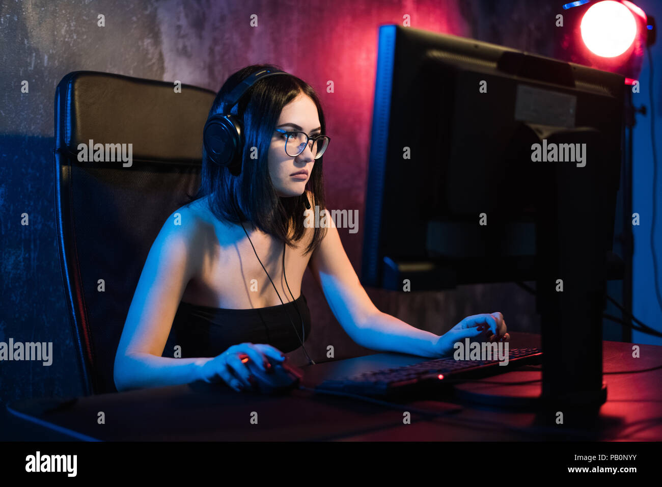 Online Gaming. Gaming Modern Leisure. Cyber Sport Arena. Tech Shop. Play  Computer Games Stock Photo - Image of casino, player: 207371568