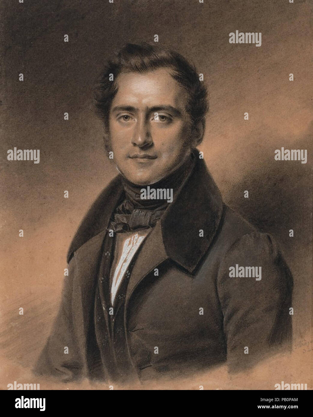 Kruger  Franz - Portrait of Prince Sergei Alexeevich Dolgoruky Stock Photo