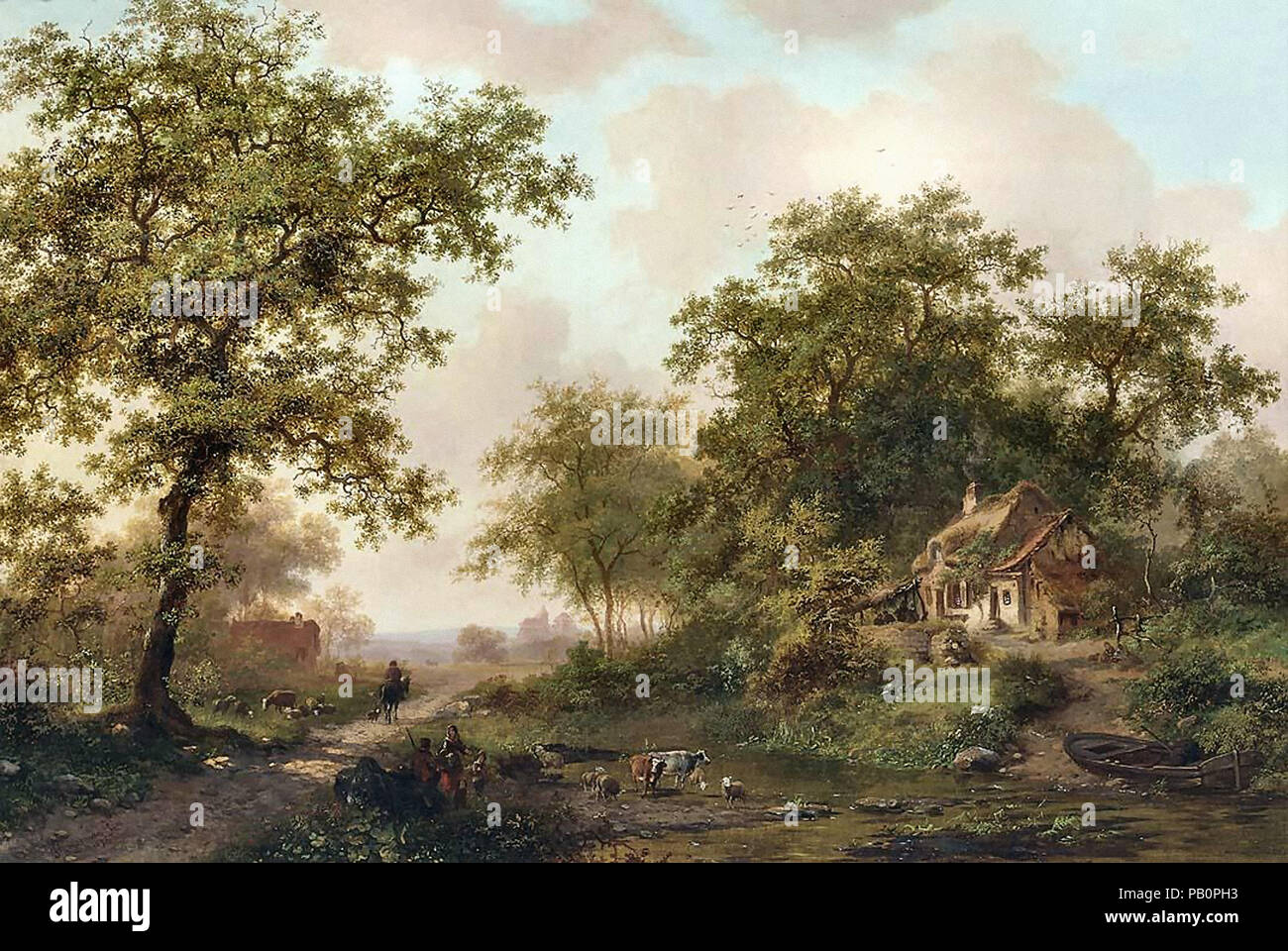 Kruseman  Frederik Marinus - Cattle in a Landscape Stock Photo
