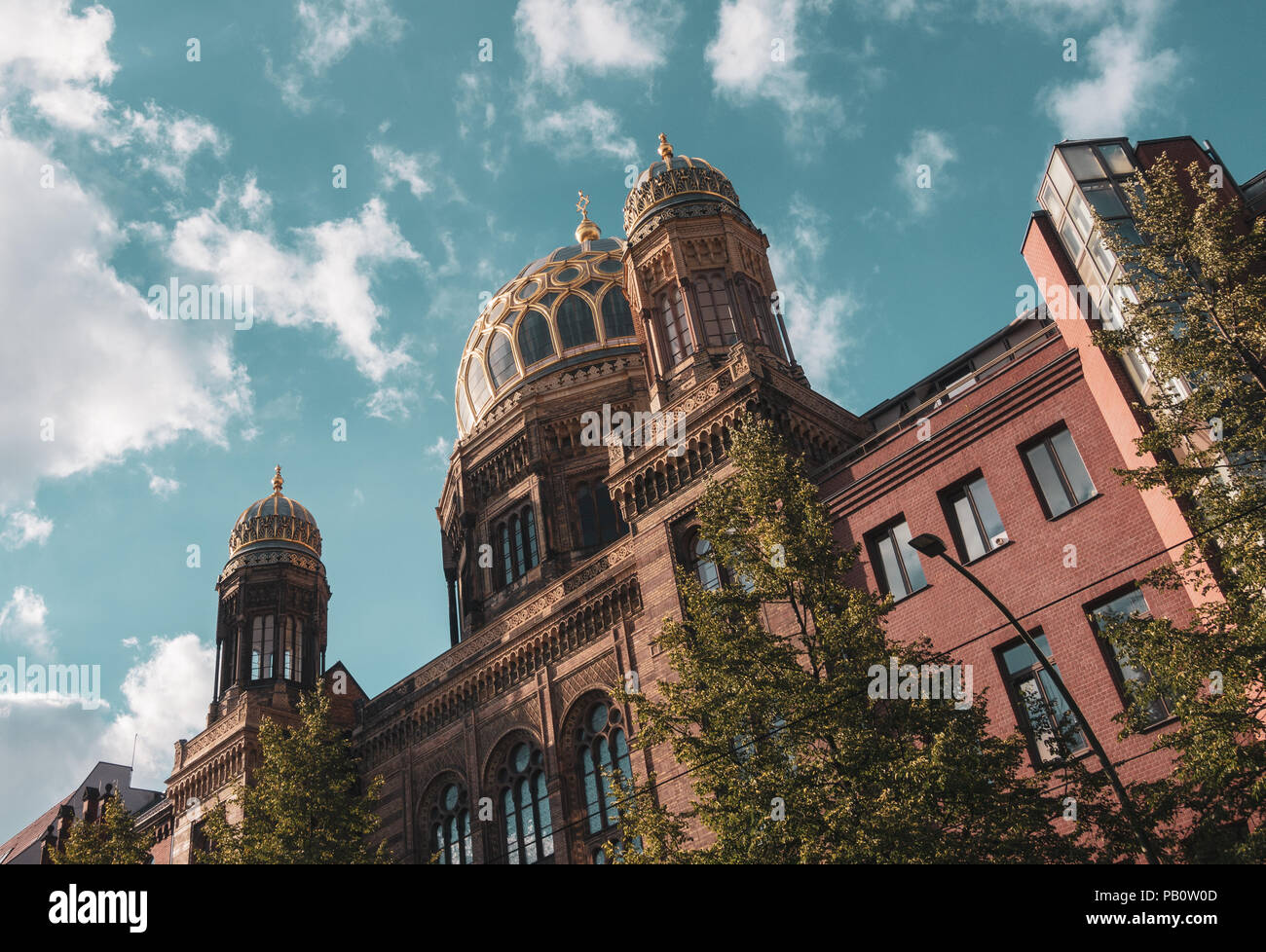 Berlin New Synagogue, the main synagogue of the Berlin Jewish community,  Germany. Stock Photo