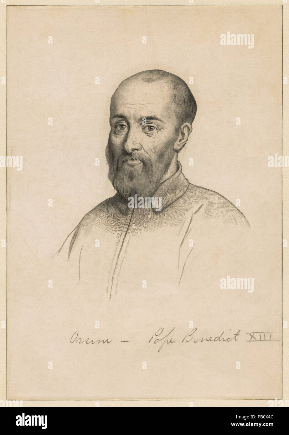 Pedro Martínez de Luna y Pérez de Gotor (1328-1423), Antipope Benedict XIII, Illustration Stock Photo