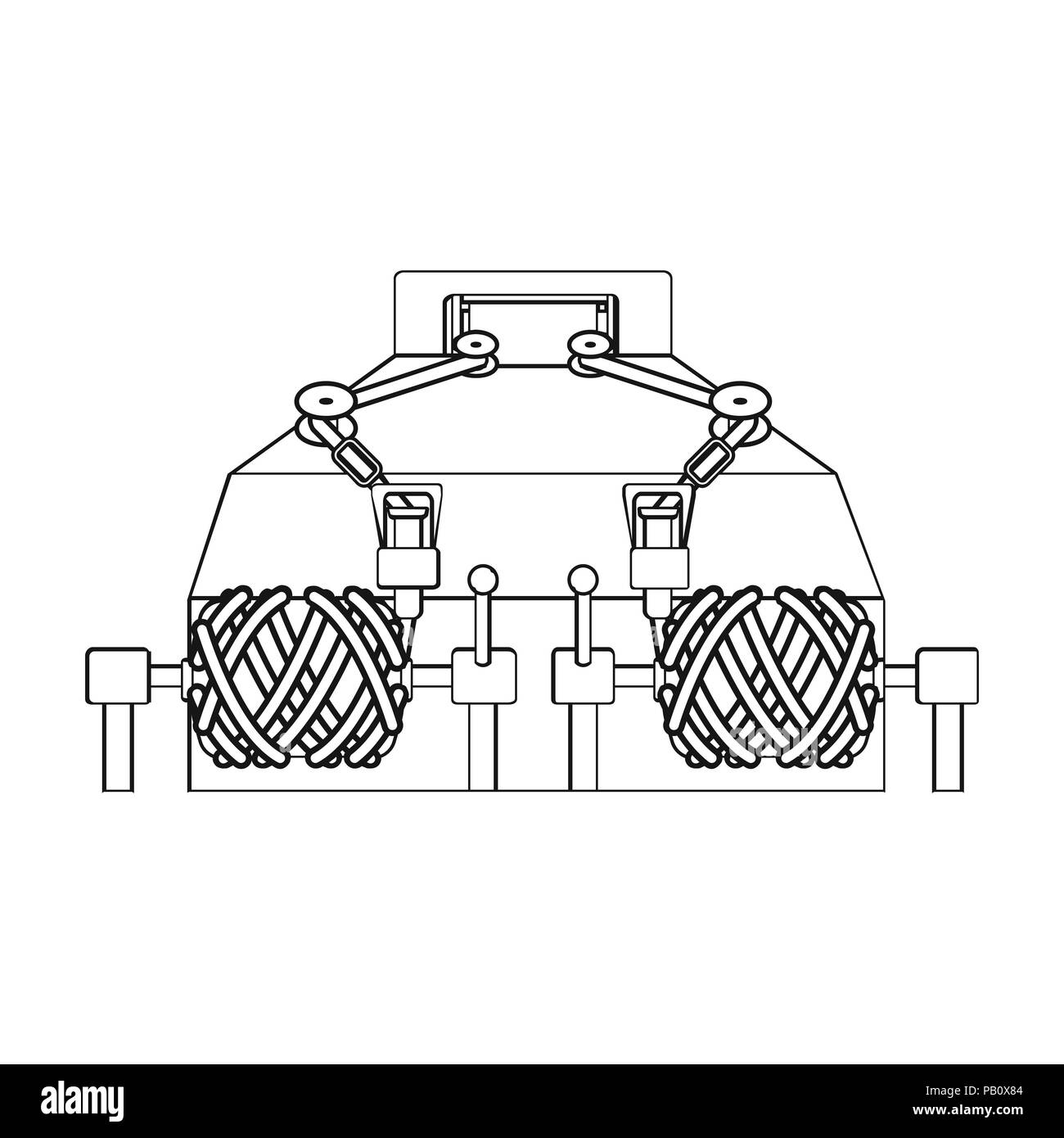 Machine, single icon in outline style.Machine vector symbol stock ...
