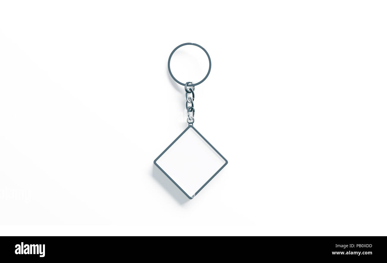 3 Three Transparent Clear Keychains Mockup Front View, PSD