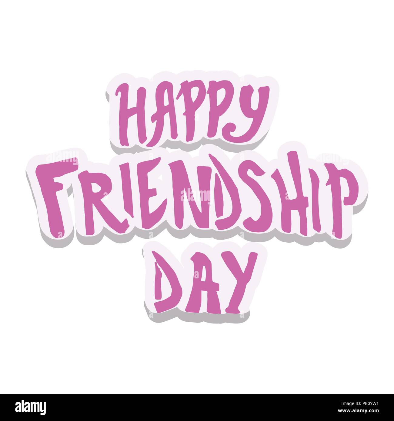 Illustration For Friendship Day Greeting Cards With Happy Day Of