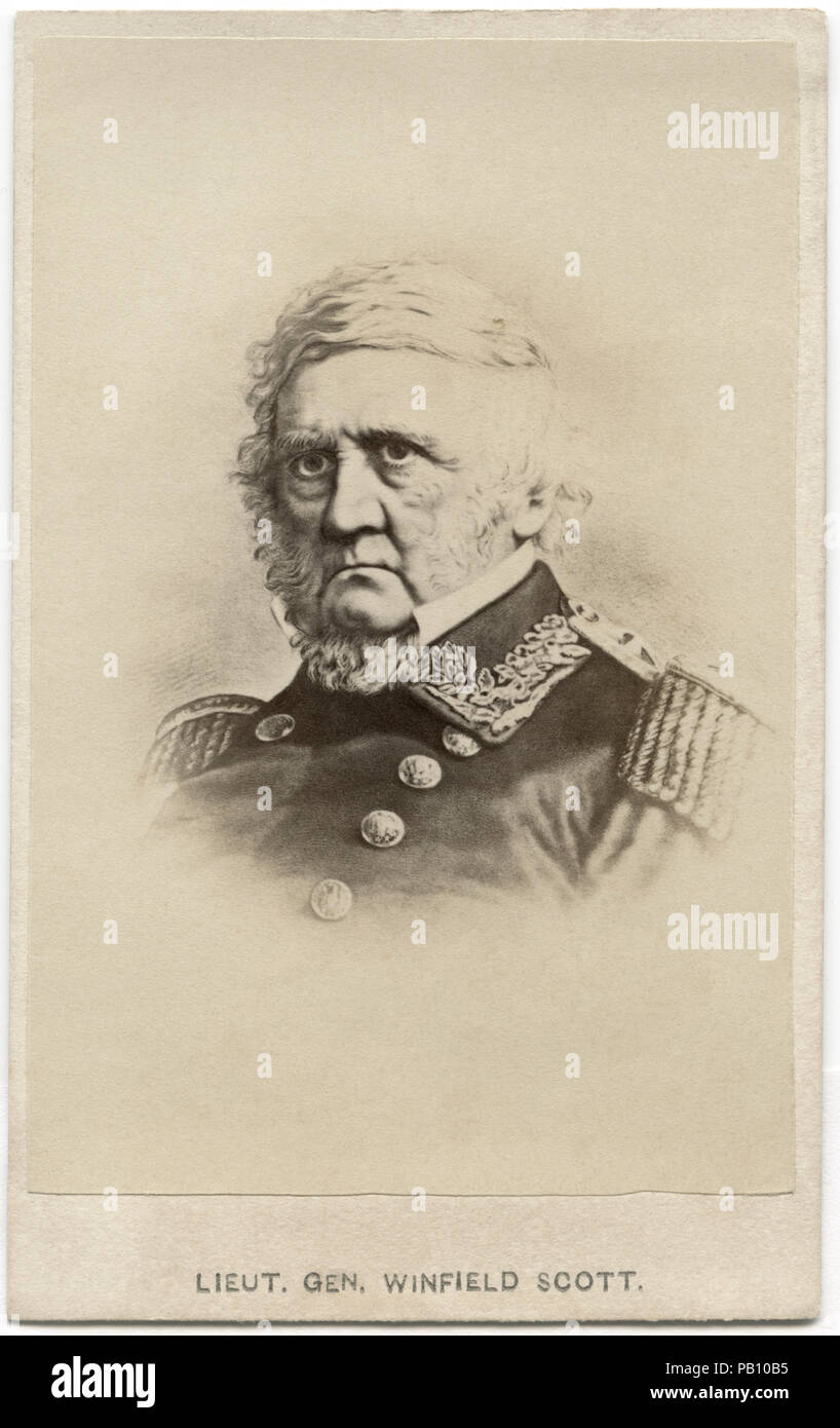 Winfield Scott (1786-1866), U.S. Army General, Serving on Active Duty as General longer than anyone in U.S. History, Portrait, 1860's Stock Photo
