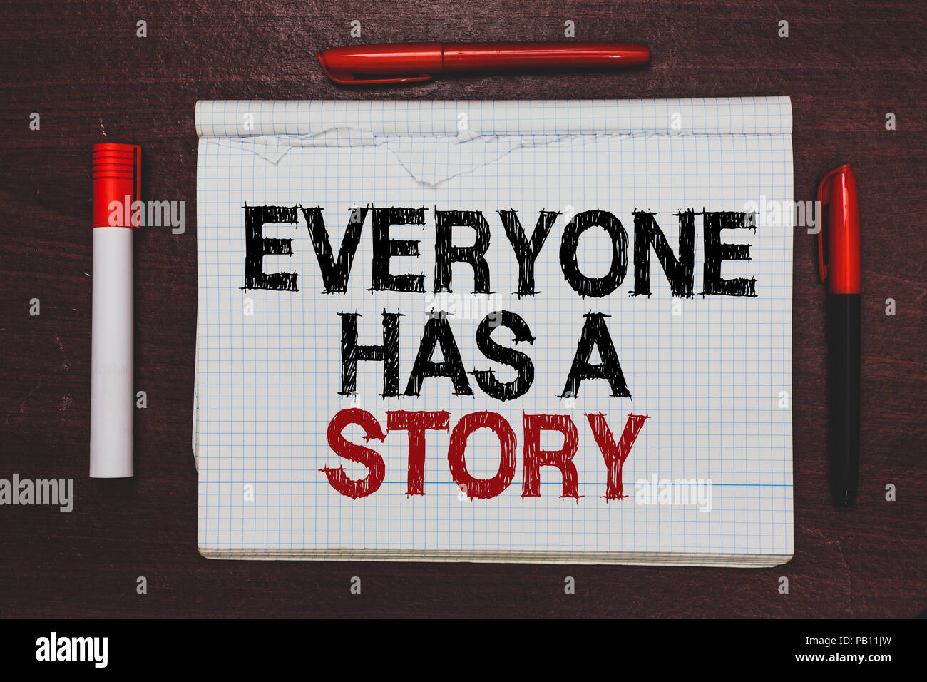 Handwriting Text Writing Everyone Has A Story Concept Meaning Background Storytelling Telling Your Memories Tales Written Black Red Words Notepad On Stock Photo Alamy Handwriting Text Writing Everyone Has A Story Concept Meaning Background Storytelling Telling Your Memories Tales Written Black Red Words Notepad On Stock Photo Alamy