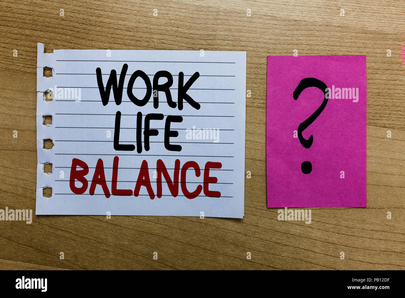 Conceptual hand writing showing Work Life Balance. Business photo text ...