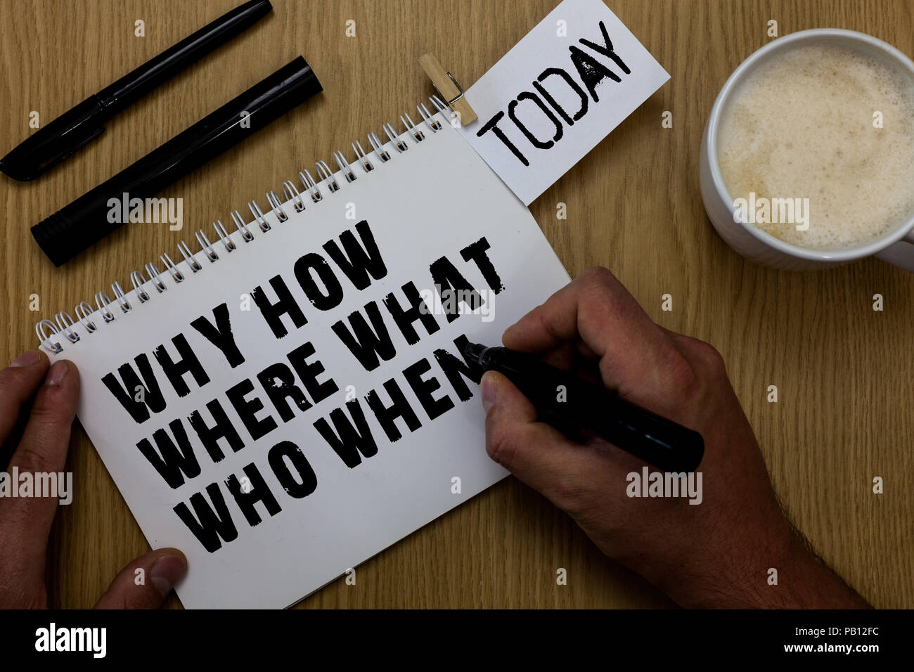 Text sign showing Why How Where What Who When. Conceptual photo ...