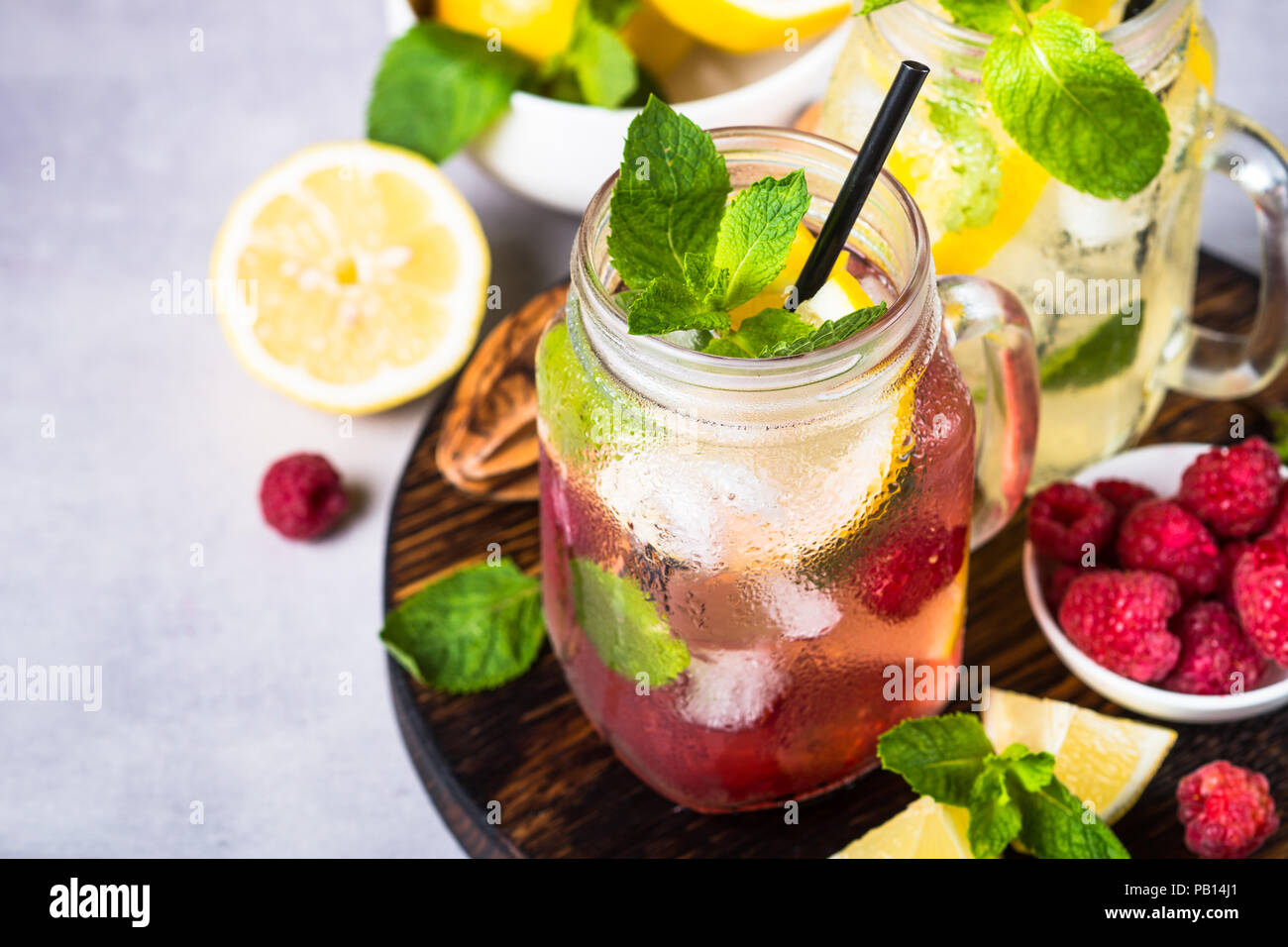 Lemonade summer cold drink Stock Photo - Alamy