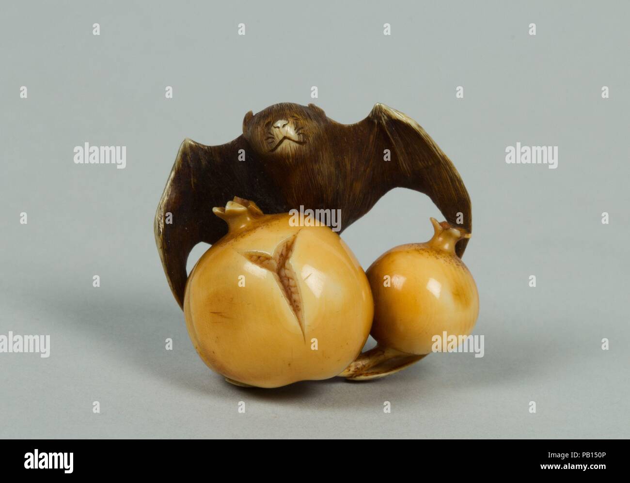 Netsuke of Bat and Fruit. Culture Japan. Date 19th century. Museum Metropolitan Museum of Art