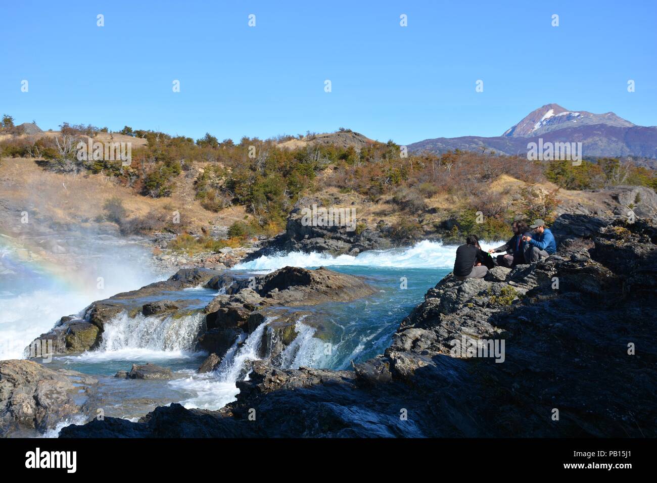 Confluencia rio baker y neff, Patagonia, Carretera Austral, Chile Stock Photo