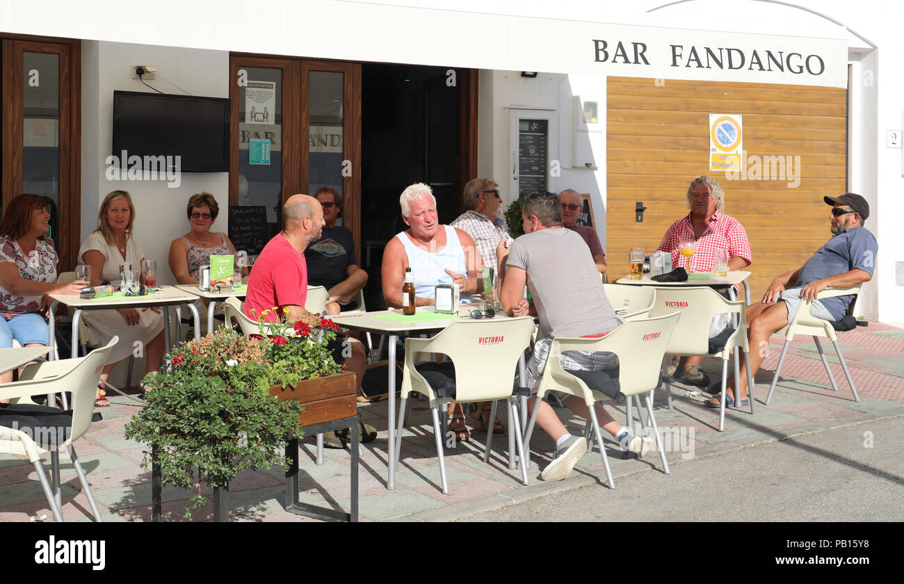 Fandango's bar restaurant in Frigiliana Costa del Sol Spain Stock Photo