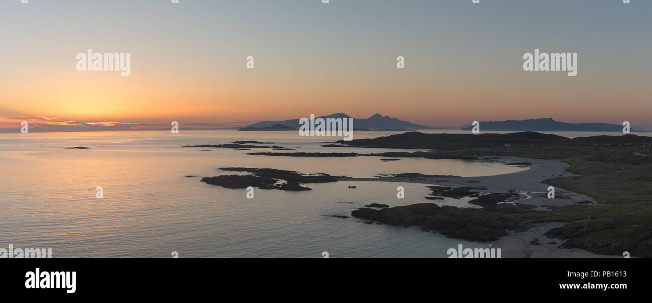 Small Isles - Sana Ardnamurchan sunset Stock Photo