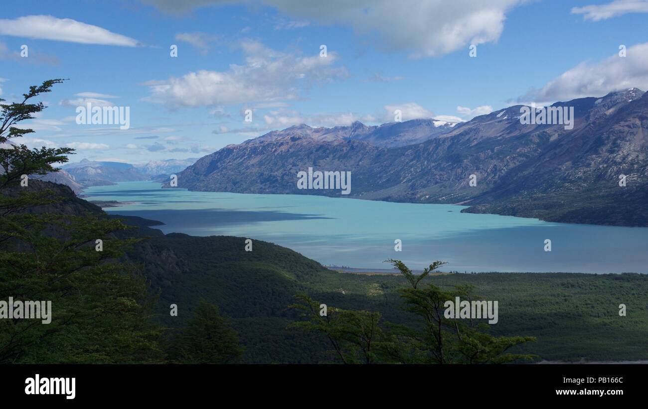 Lago Ohiggins, Villa Ohiggins, Carretera Austral, Patagonia, Chile Stock Photo