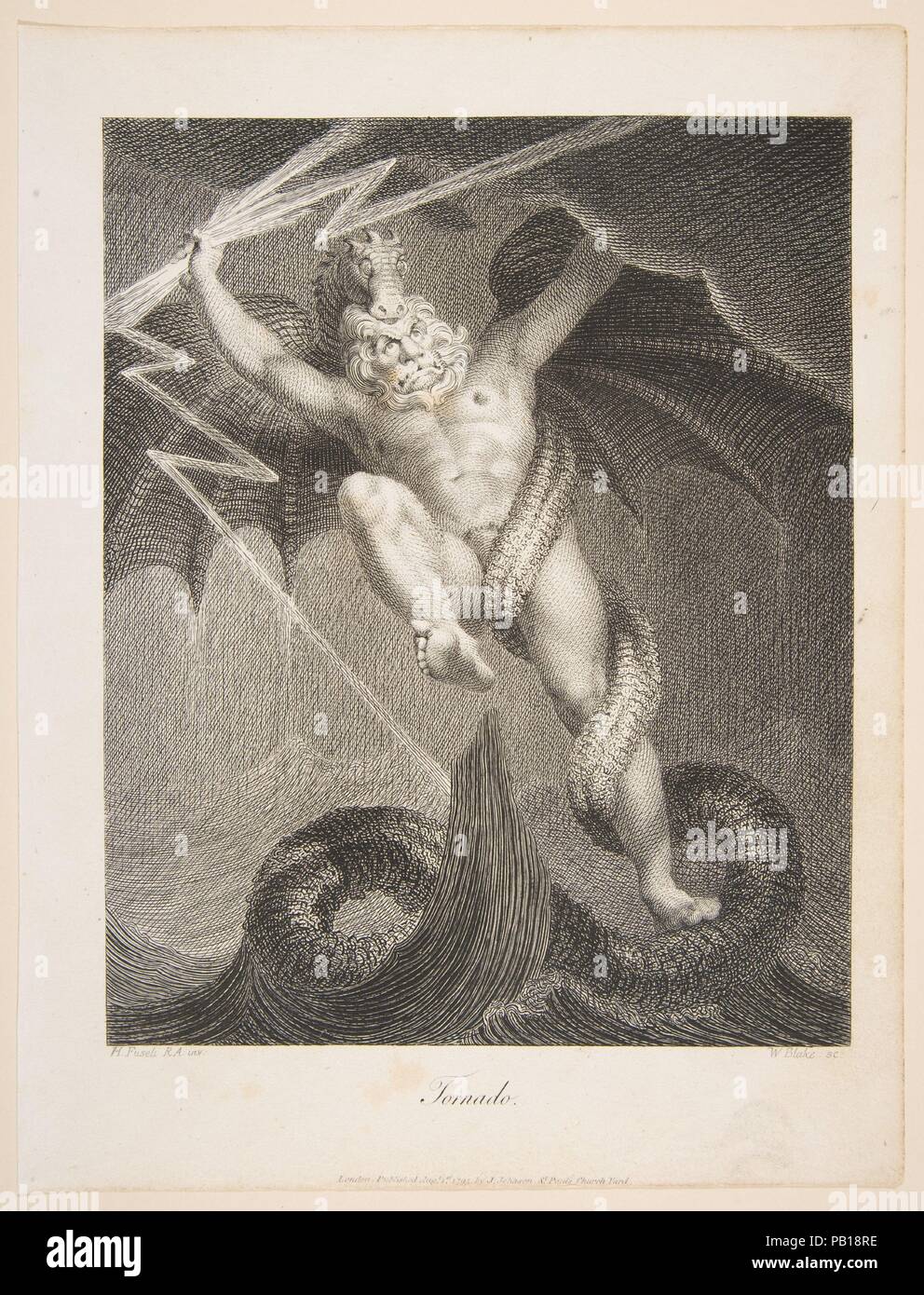 William Blake Engravings Tornado Fine Art Print