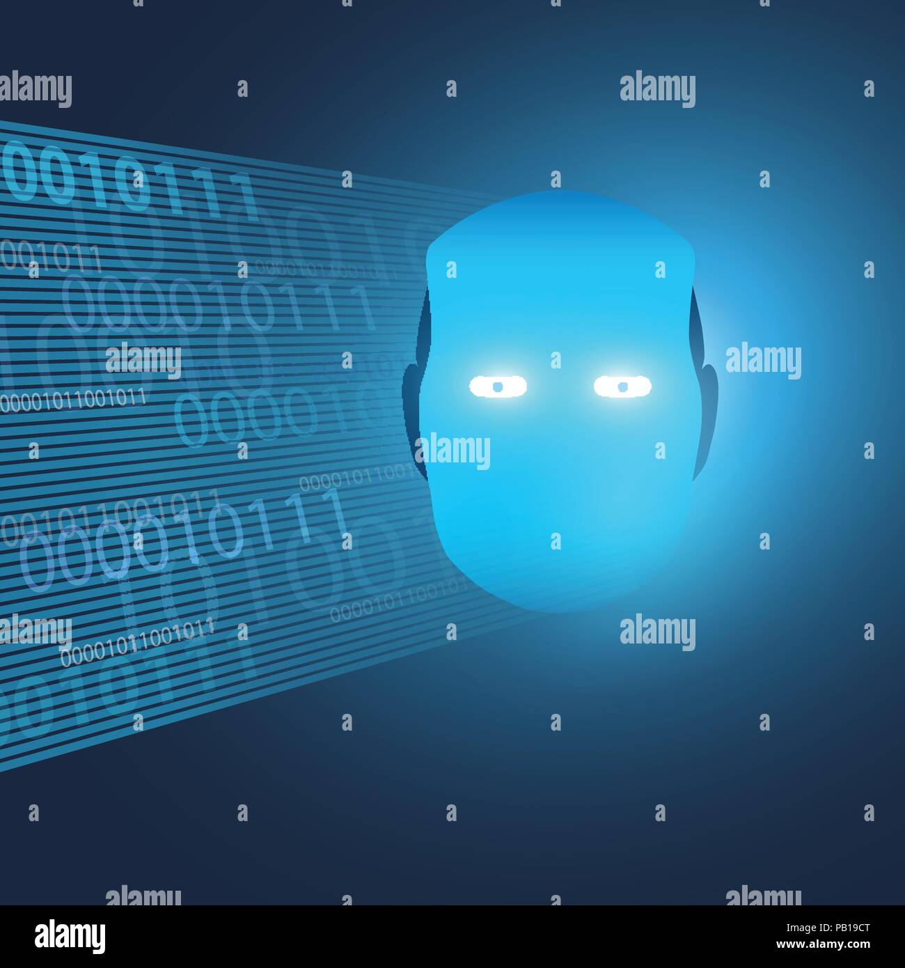 Modern Style Futuristic Machine and Deep Learning, Artificial ...