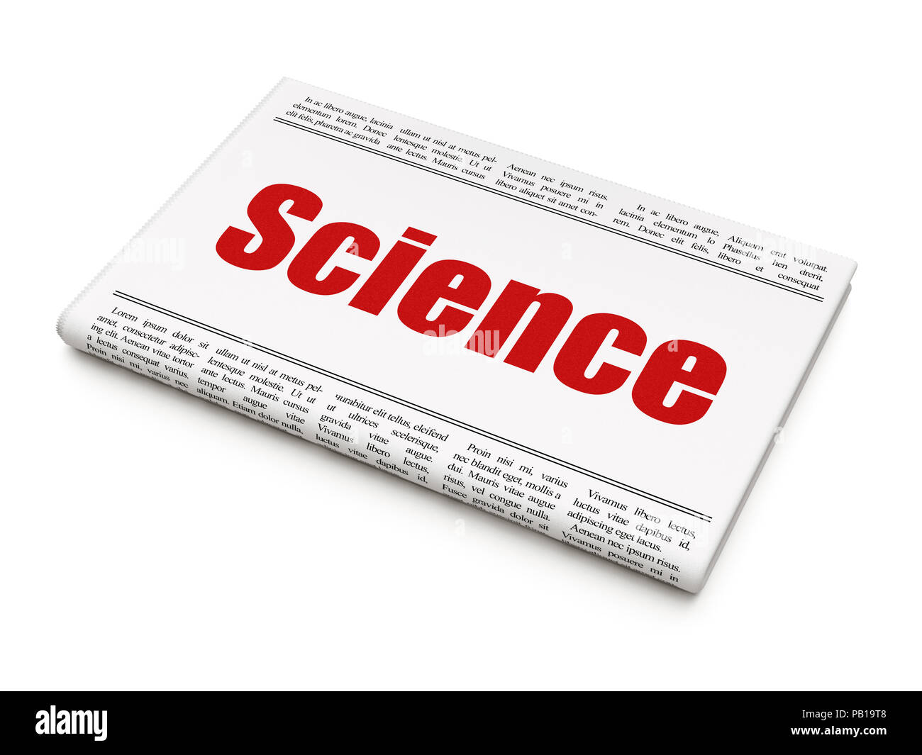 Science concept newspaper headline Science Stock Photo Alamy