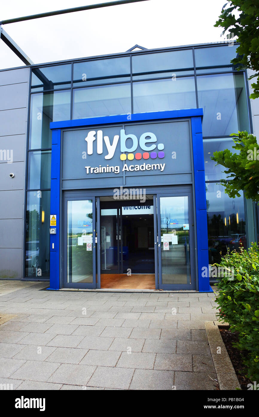 The entrance to Flybe Training Academy, Exeter Airport, Devon, UK - John Gollop Stock Photo