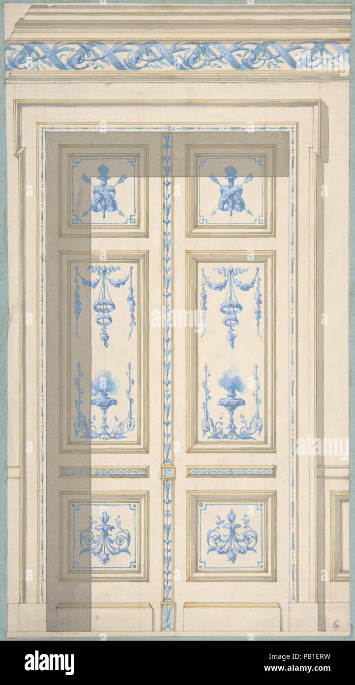 Design For Bedroom Doors Hotel De Jagan Artist Jules Edmond Charles Lachaise French Died 1897 Eugene Pierre Gourdet French Born Paris 1820 1889 Dimensions 12 13 16 X 6 15 16 In 32 5 X 17 6 Cm Date Second