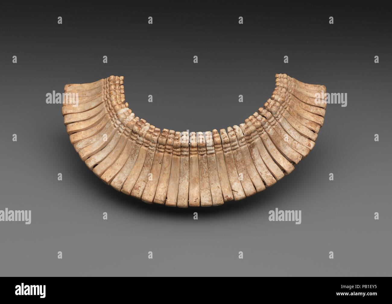 Shell Necklace. Culture: Venado Beach. Dimensions: H. 7 x  W. 1 7/8 in. (17.8 x 4.8 cm). Date: 5th-10th century. Museum: Metropolitan Museum of Art, New York, USA. Stock Photo
