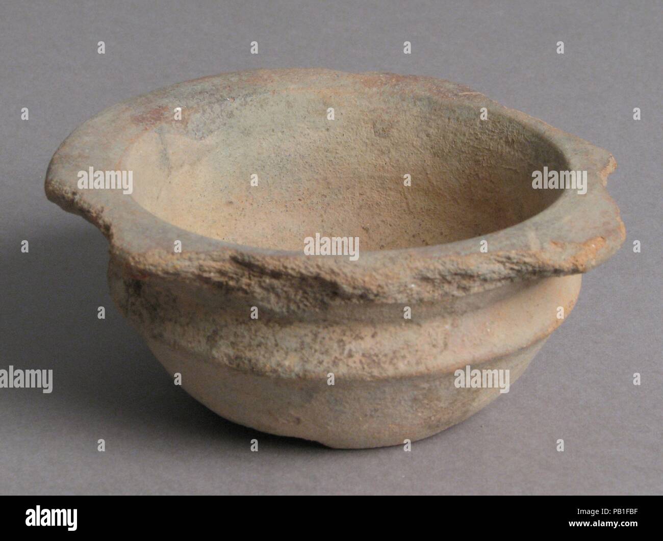Bowl. Culture: Coptic. Dimensions: Overall: 1 5/8 x 3 15/16 in. (4.2 x 10 cm). Date: 4th-7th century. Museum: Metropolitan Museum of Art, New York, USA. Stock Photo