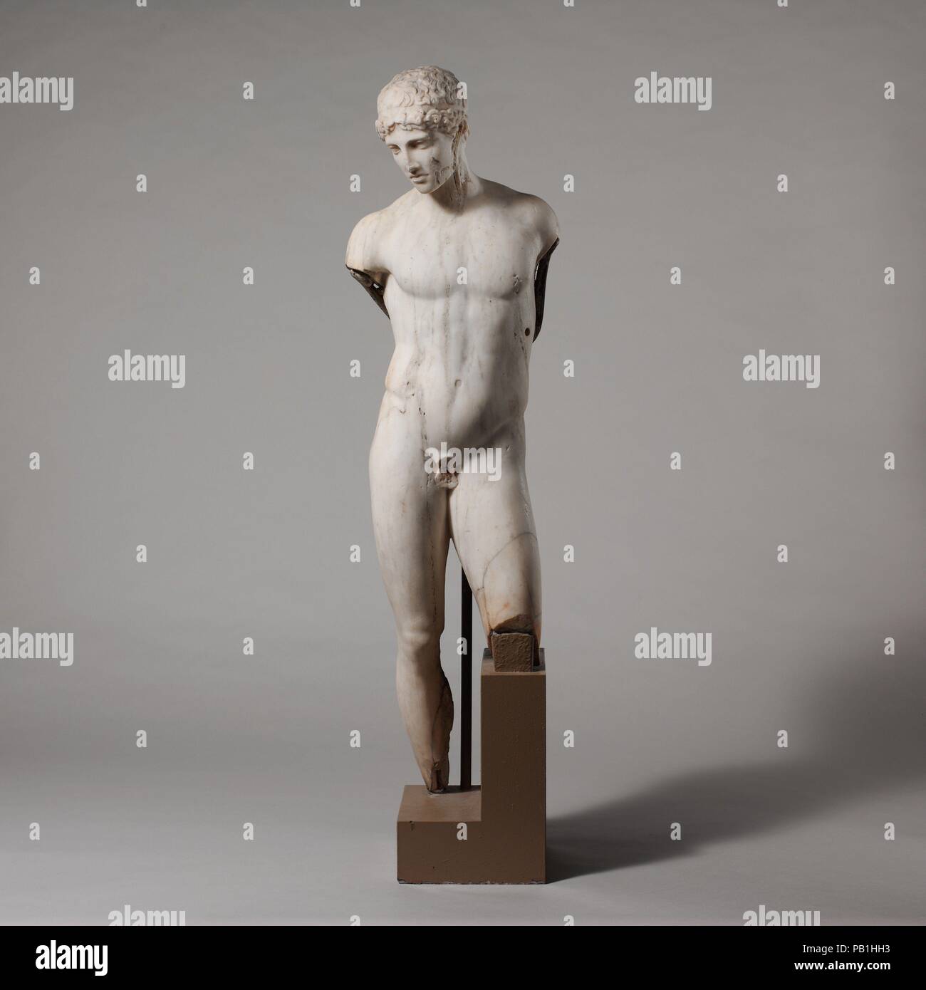 Marble Statue Of A Youth Culture Roman Dimensions H 45 3 4 In 116 2 Cm Date 1st Century A D Roman Copy Of Greek Original Adaptation Of A Greek Statue Type Of The Late