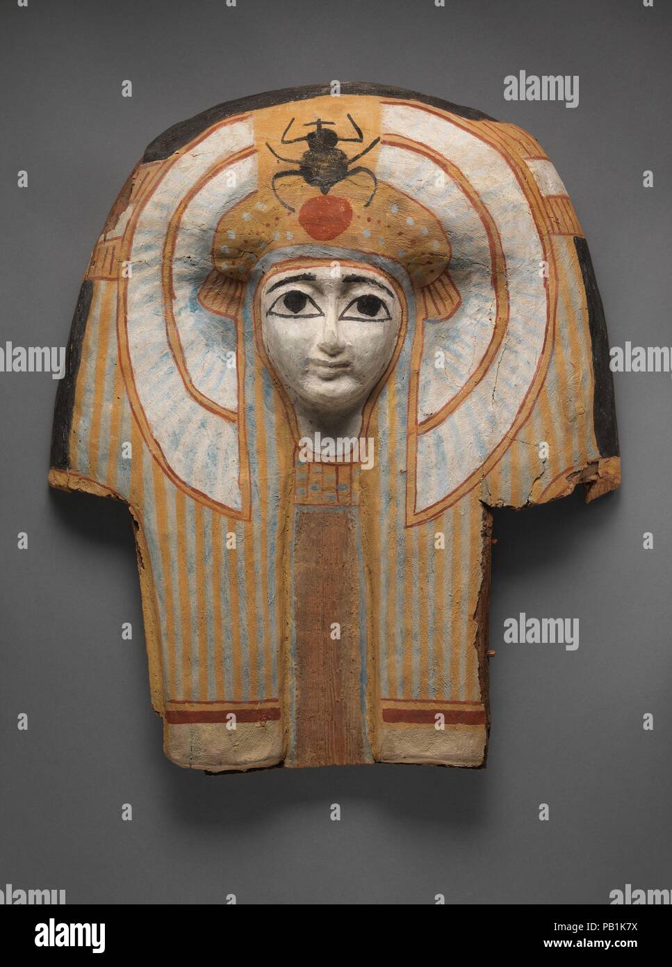 Face of a coffin. Dimensions: H. 58.3 × W. 51 cm (22 15/16 × 20 1/16 in.). Dynasty: Dynasty 22-24. Date: ca. 945-712 BC. Museum: Metropolitan Museum of Art, New York, USA. Stock Photo