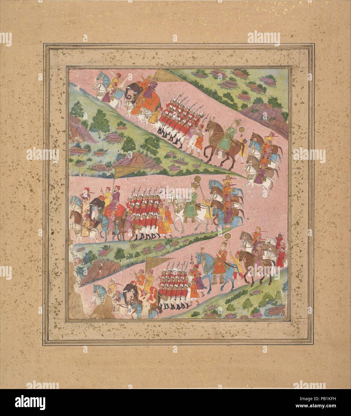 The Three Roads. Culture: India (Hyderabad). Dimensions: 7 5/16 x 6 7/16 in. (18.6 x 16.4 cm). Date: ca. 1840. Museum: Metropolitan Museum of Art, New York, USA. Stock Photo