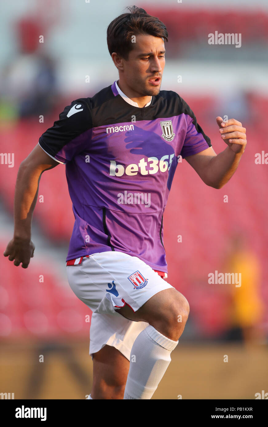 Stoke City's Bojan Krkic during a pre season friendly match at The Bet365 Stadium, Stoke. PRESS ASSOCIATION Photo. Picture date: Wednesday July 25, 2018. Photo credit should read: Nick Potts/PA Wire. EDITORIAL USE ONLY No use with unauthorised audio, video, data, fixture lists, club/league logos or "live" services. Online in-match use limited to 75 images, no video emulation. No use in betting, games or single club/league/player publications. Stock Photo